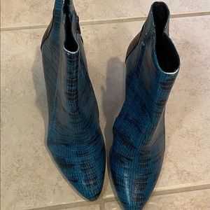 Derek Lam blue leather boots